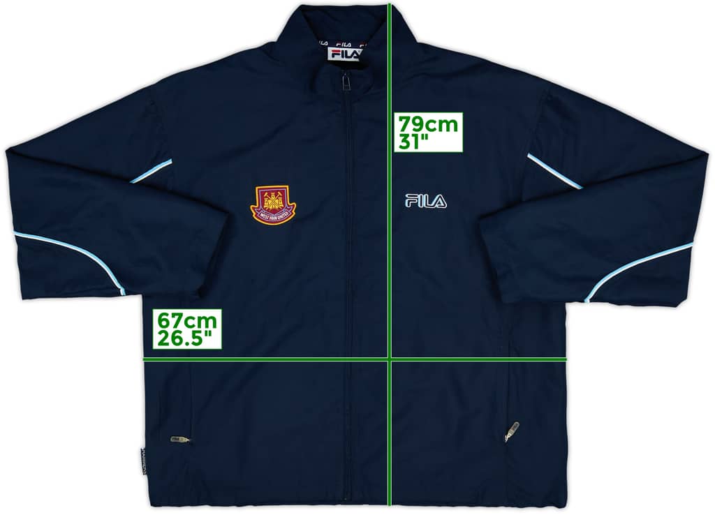 2000-02 West Ham Fila Track Jacket - 10/10 - (L)
