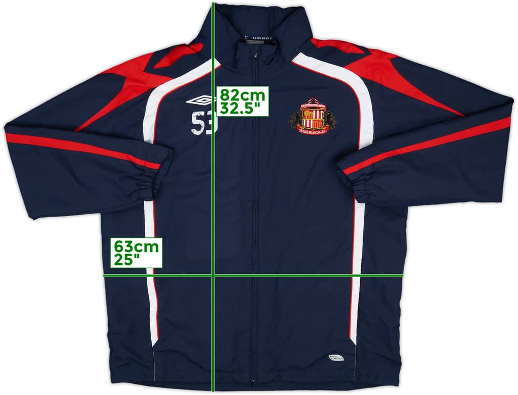 2007-09 Sunderland Umbro Player Issue Hooded Rain Jacket #53 - 8/10 - (XL)