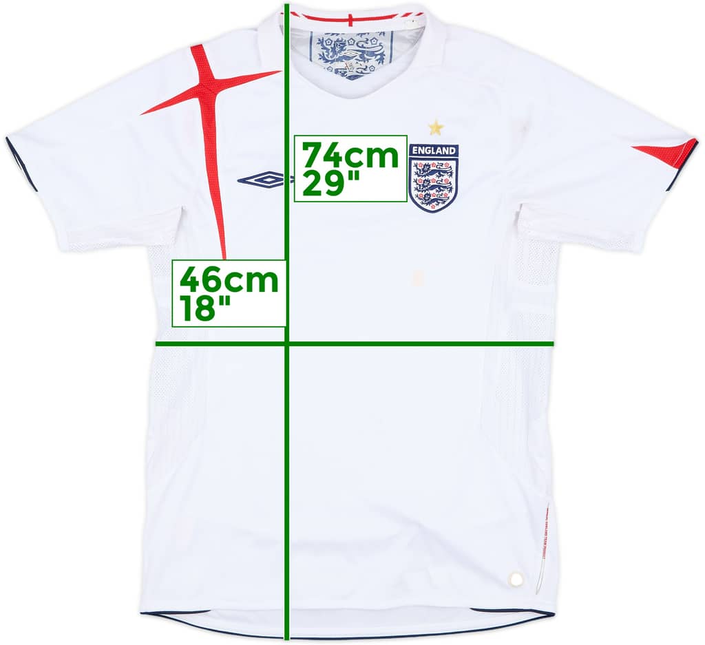 2005-07 England Home Shirt - 5/10 - (S)