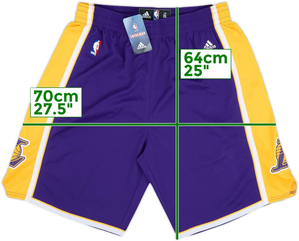 2010-14 LA Lakers adidas Swingman Away Shorts (XL)