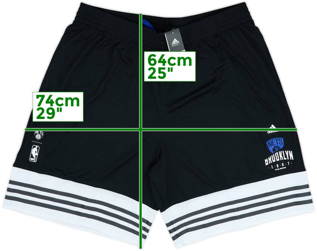 2015-16 Brooklyn Nets adidas Training Shorts (XXL)