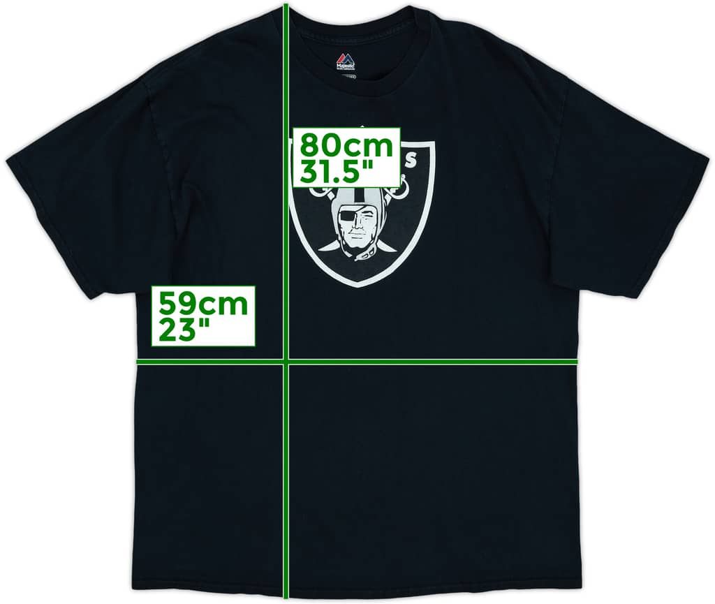 2010s Oakland Raiders Majestic Tee - 6/10 - (XXL)