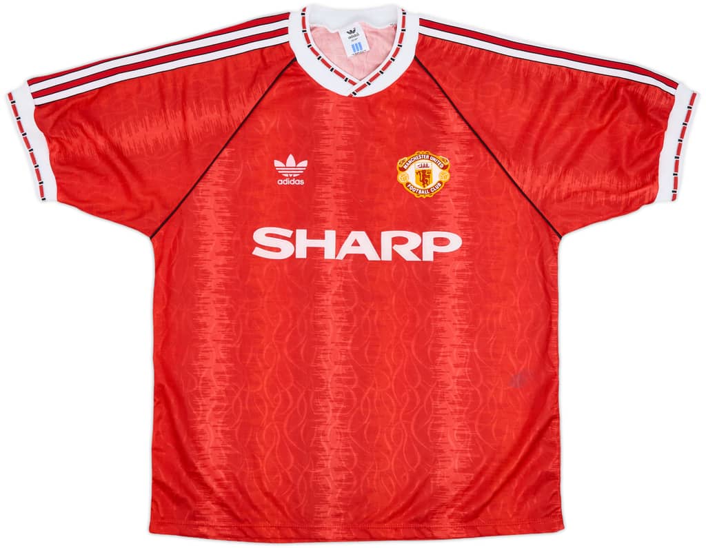 1988-90 Manchester United Home Shirt - 8/10 - (L)