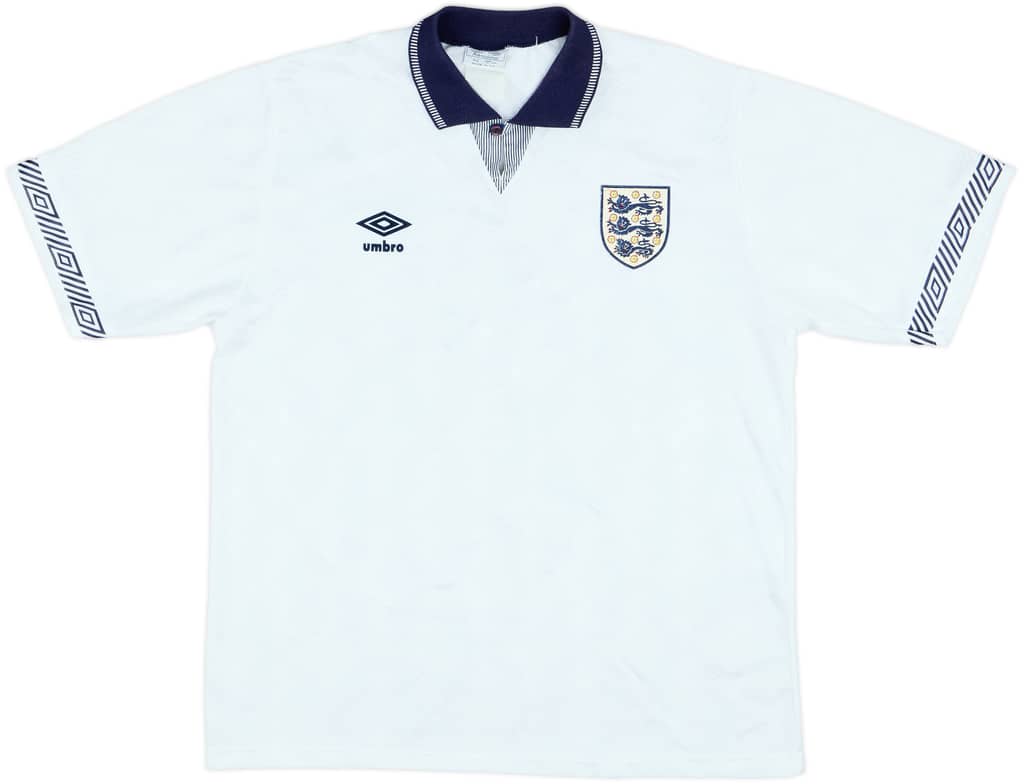 1990-92 England Home Shirt - 7/10 - (L)