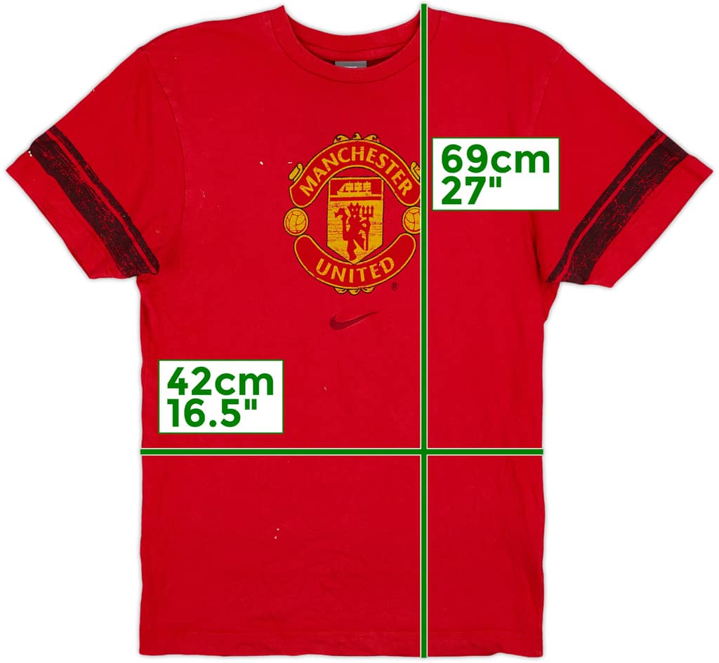 2008-09 Manchester United Nike Cotton Tee - 6/10 - (XL.Boys)