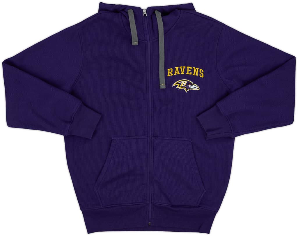 2010s Baltimore Ravens NFL Full Zip Hooded Sweat Top - 8/10 - (M)