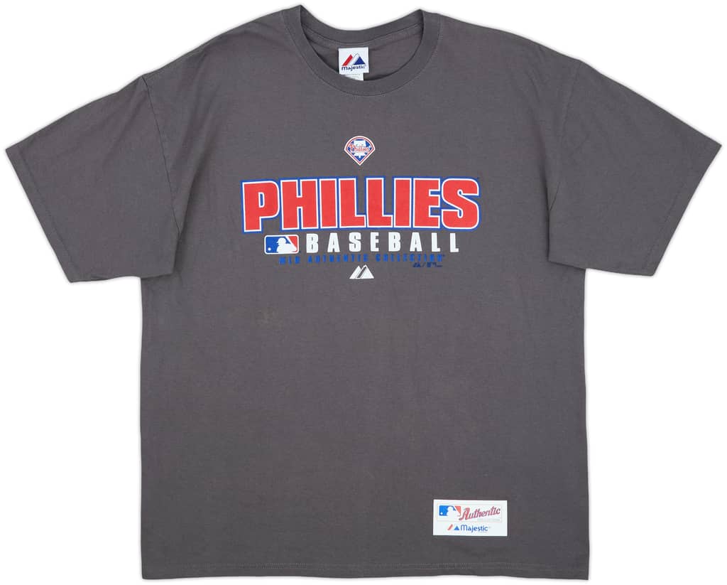 2008 Philadelphia Phillies Majestic Tee - 9/10 - (L)