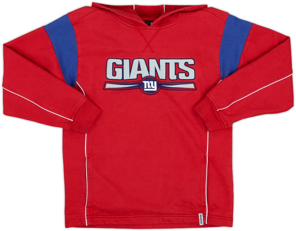 2008 New York Giants Reebok Hooded Sweat Top - 8/10 - (M.Boys)
