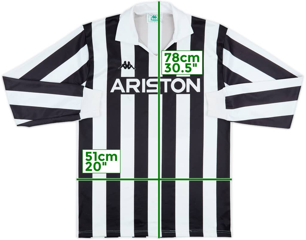 1988-89 Juventus Home L/S Shirt - 6/10 - (XL)