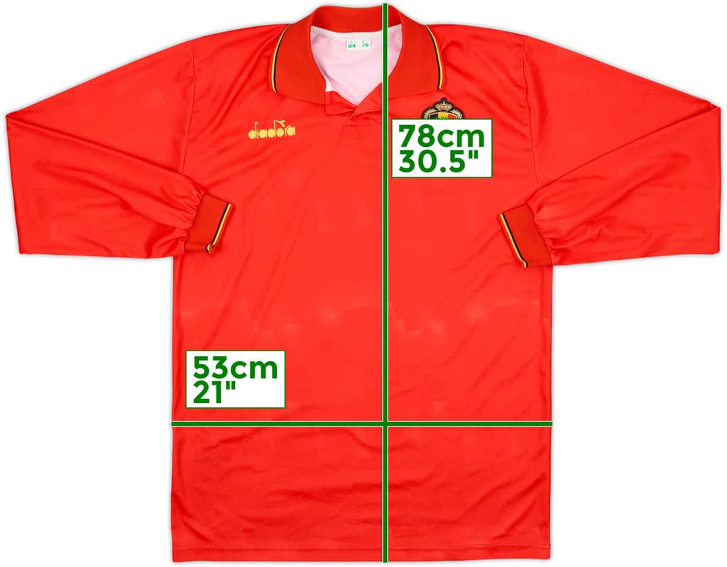 1992-94 Belgium Home L/S Shirt - 9/10 - (L)