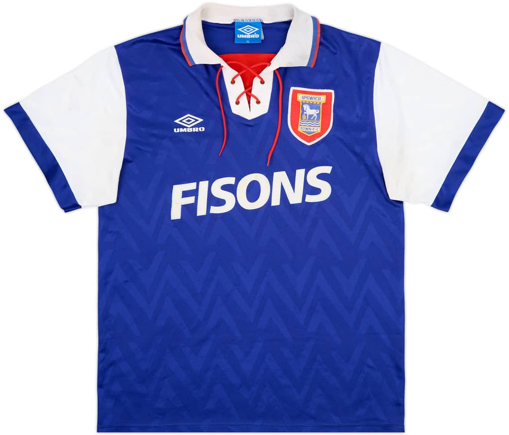 1992-94 Ipswich Home Shirt - 7/10 - (XL)