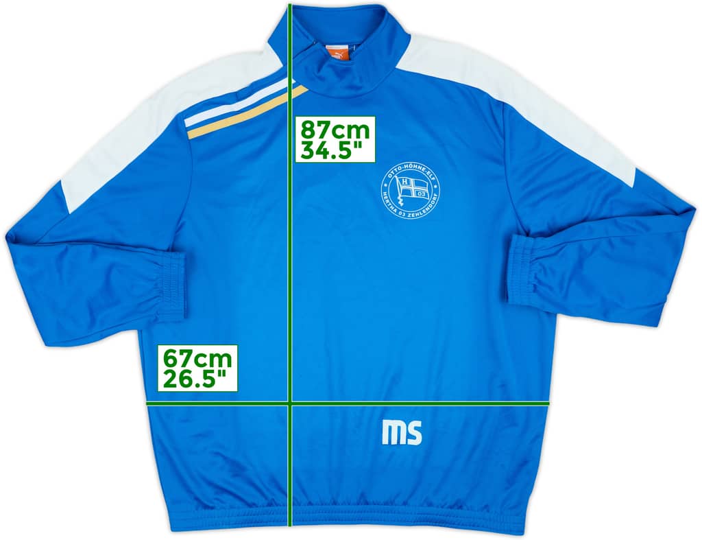 2009-10 Hertha Zehlendorf Puma Staff Issue 1/4 Zip Drill Top MS - 9/10 - (XXL)