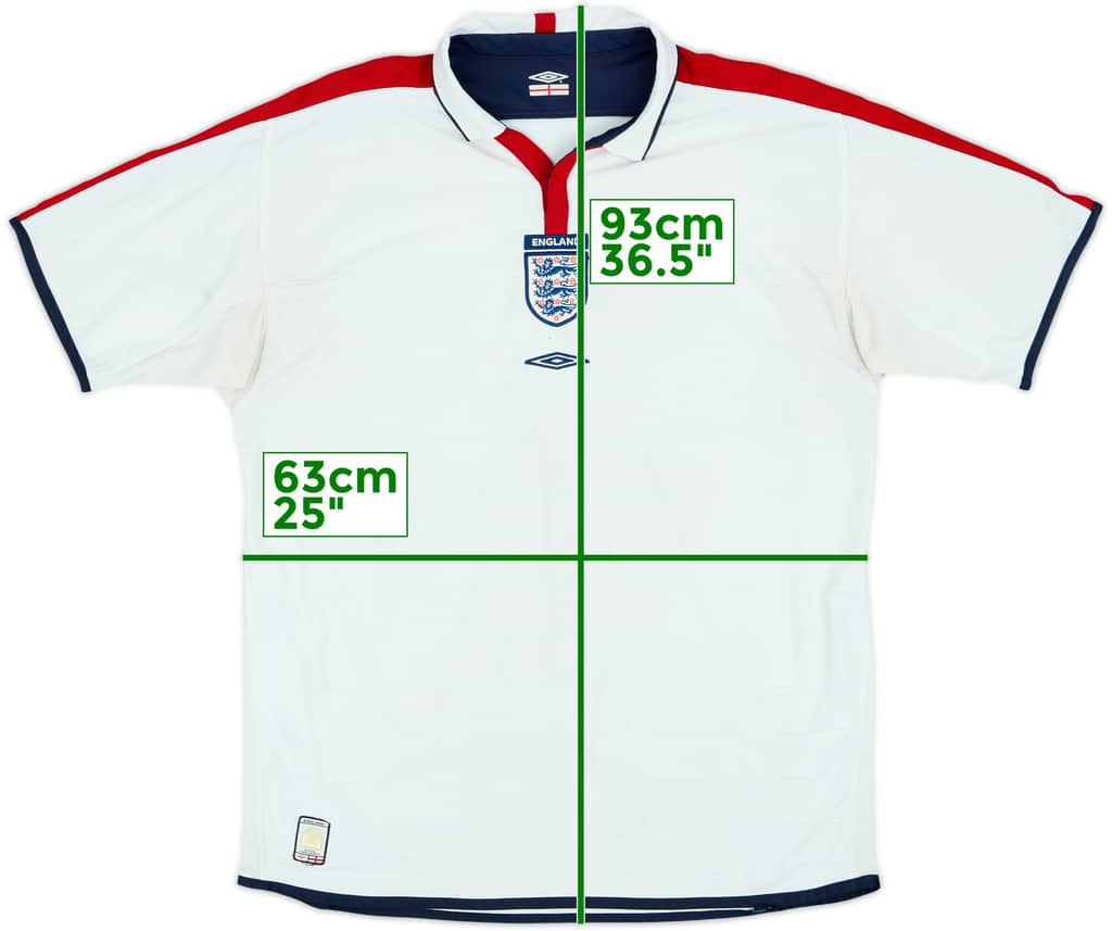 2003-05 England Home Shirt - 3/10 - (XL)