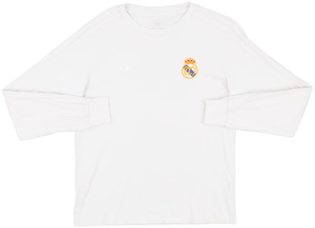 2006 Real Madrid adidas Originals Retro Style L/S Cotton Tee - 6/10 - (S)