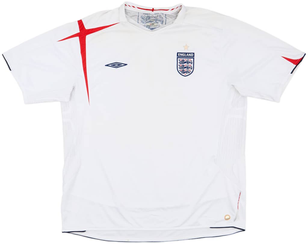 2005-07 England Home Shirt - 5/10 - (3XL)