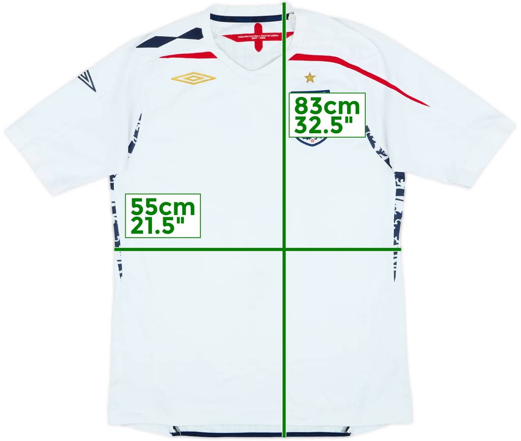 2007-09 England Home Shirt - 5/10 - (M)
