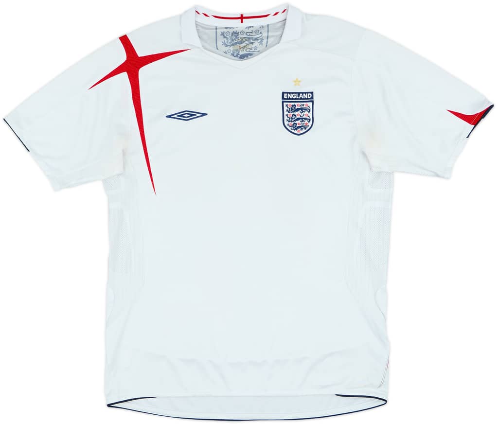 2005-07 England Home Shirt - 5/10 - (L)