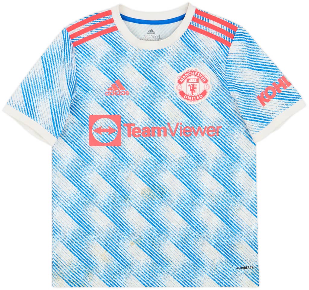 2021-22 Manchester United Away Shirt - 4/10 - (L.Boys)