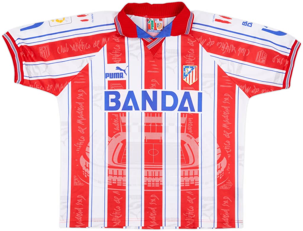 1996-97 Atletico Madrid Home Shirt - 9/10 - (XL)