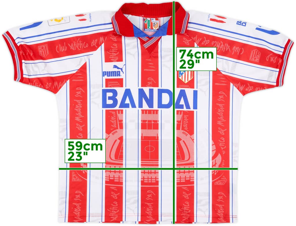 1996-97 Atletico Madrid Home Shirt - 9/10 - (XL)
