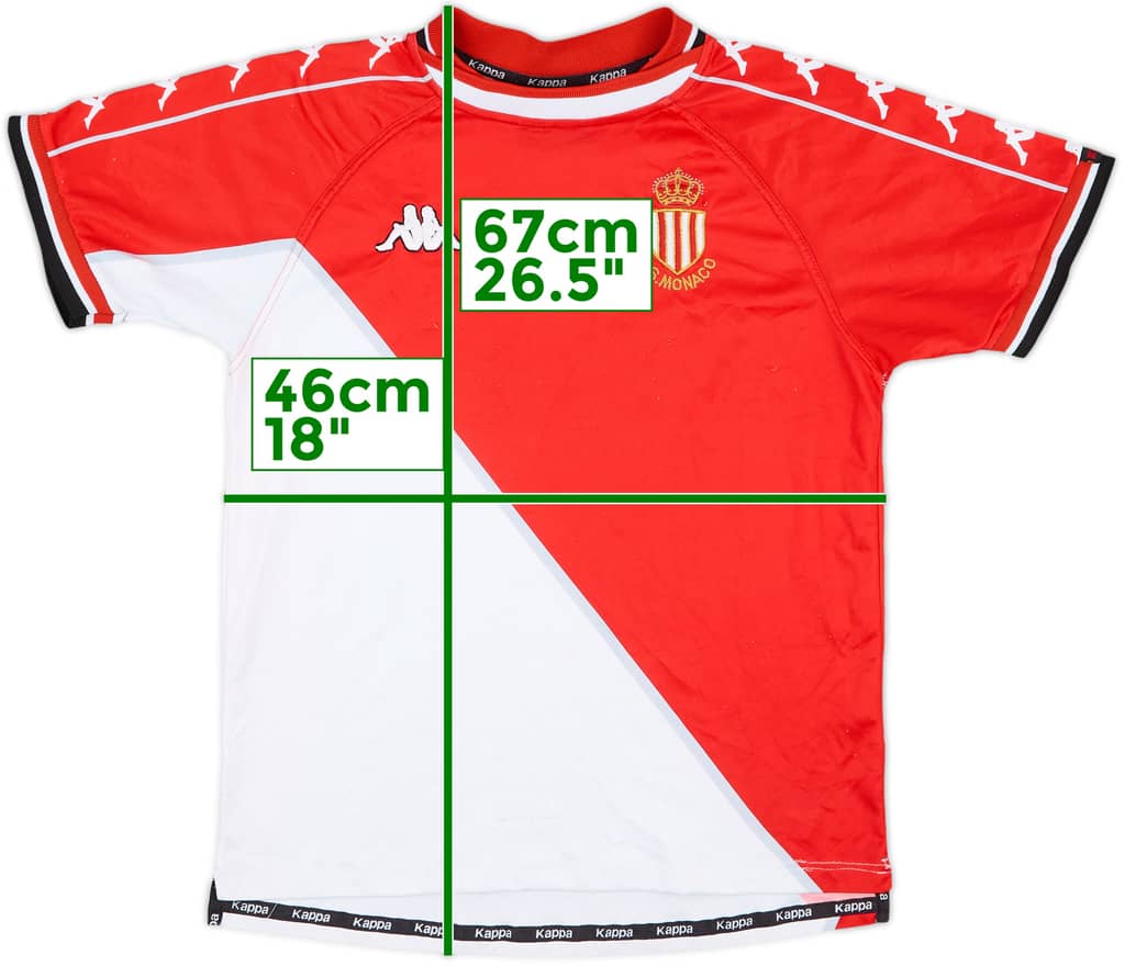 1999-00 Monaco Home Shirt - 7/10 - (XL.Boys)