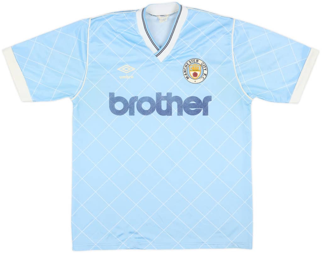 1987-89 Manchester City Home Shirt - 8/10 - (S)