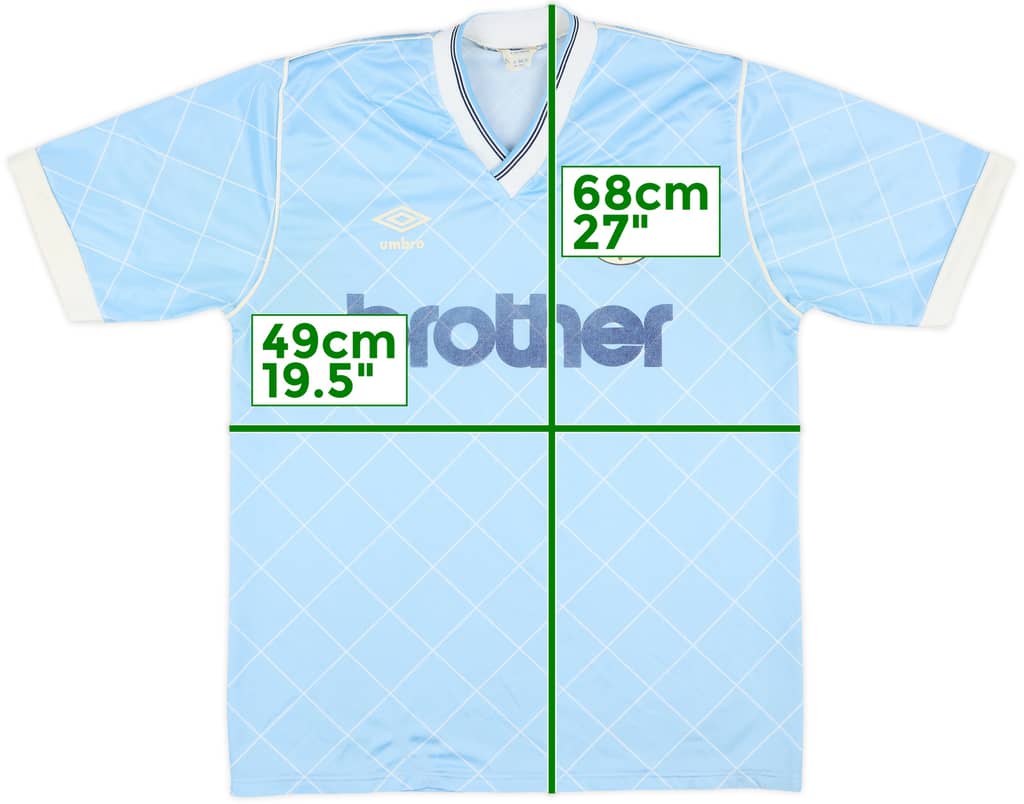 1987-89 Manchester City Home Shirt - 8/10 - (S)