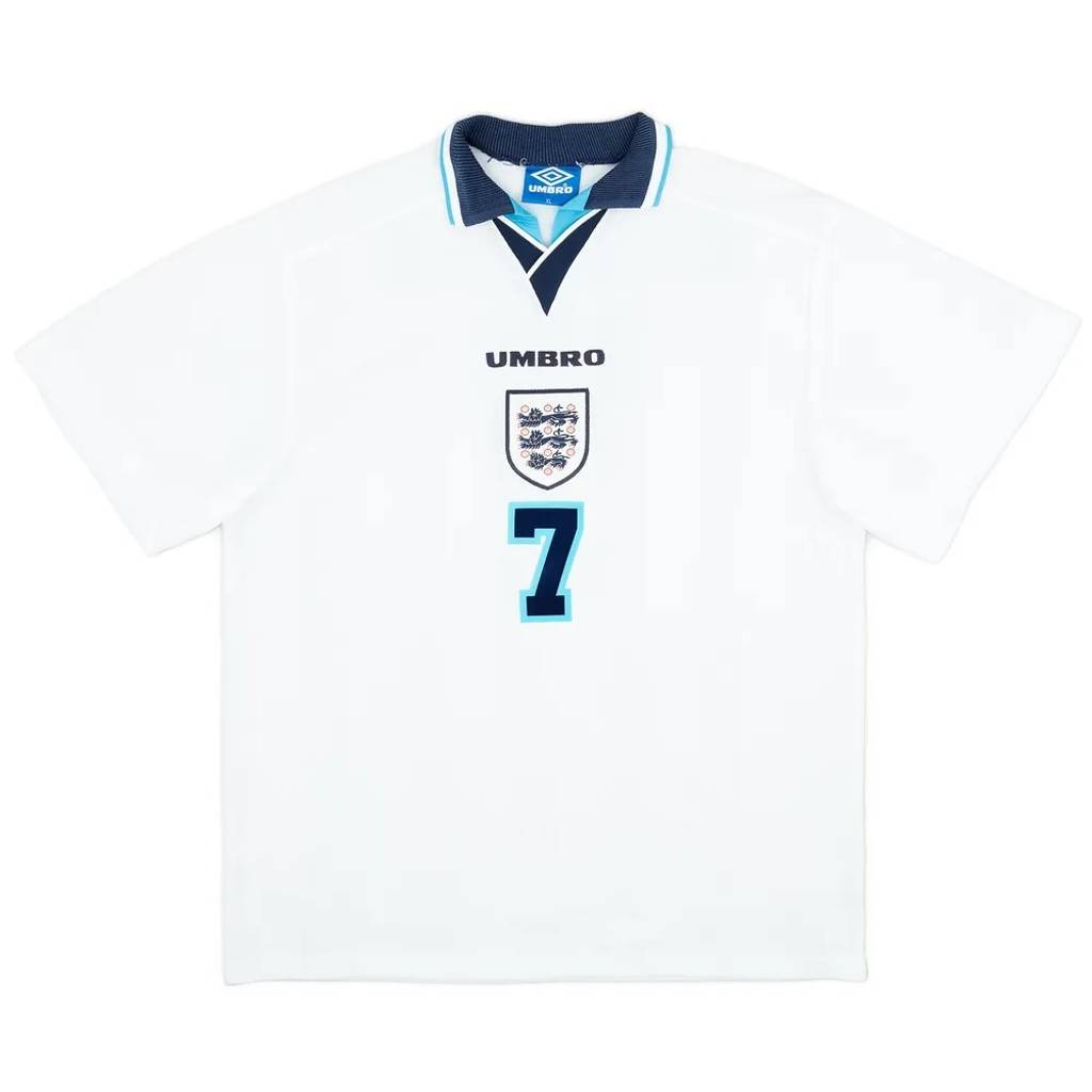 1995-97 England Home Shirt Beckham #7