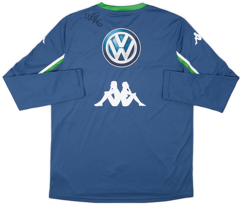 2015-16 Wolfsburg Kappa Signed Training L/S Shirt - 8/10 - (XL)