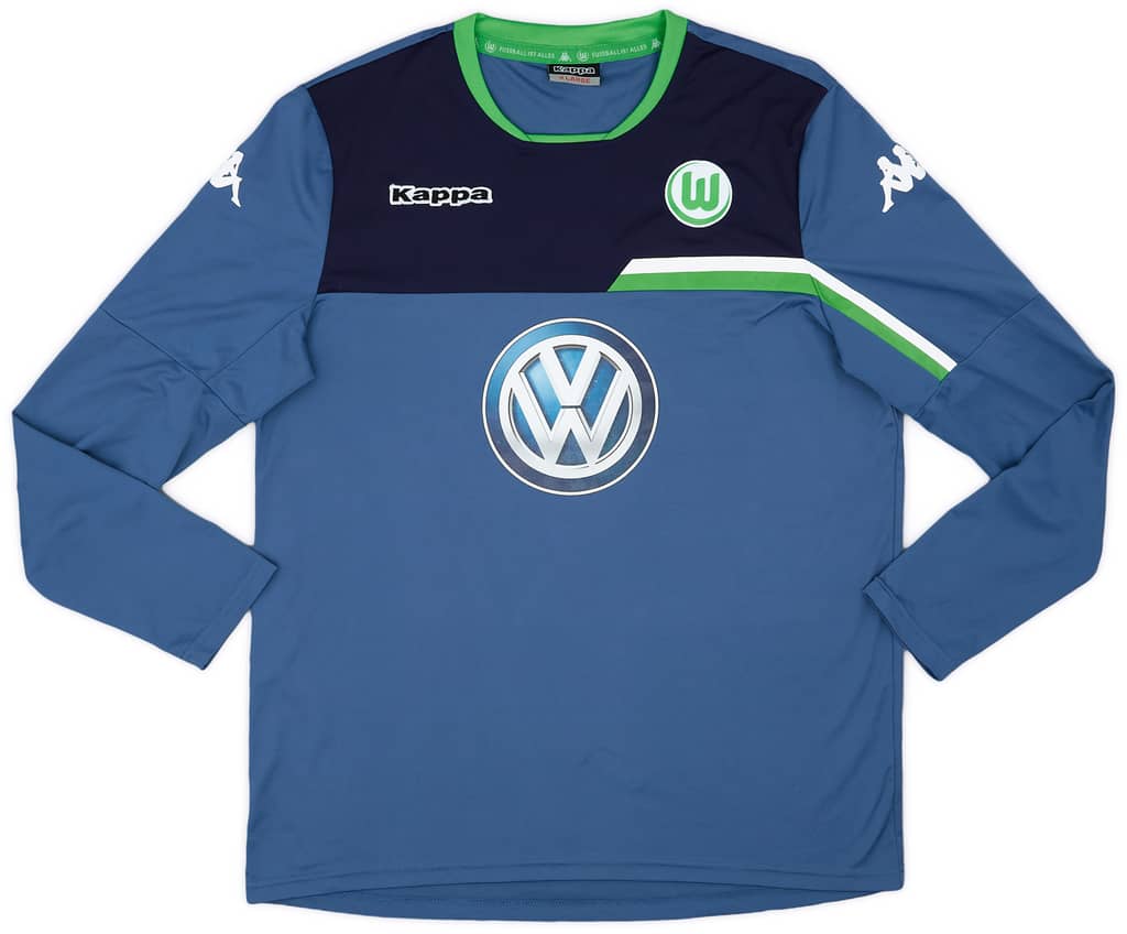 2015-16 Wolfsburg Kappa Signed Training L/S Shirt - 8/10 - (XL)