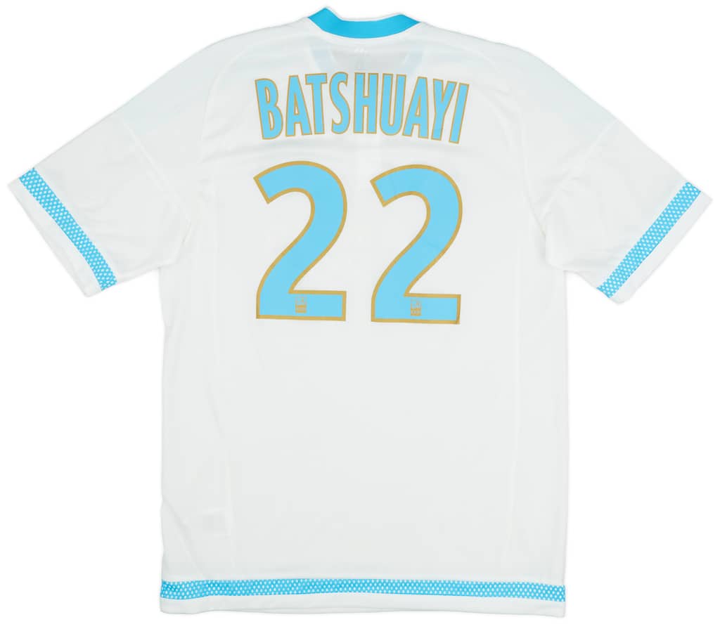 2015-16 Olympique Marseille Player Issue Home Shirt Batshuayi #22 - 9/10 - (L)