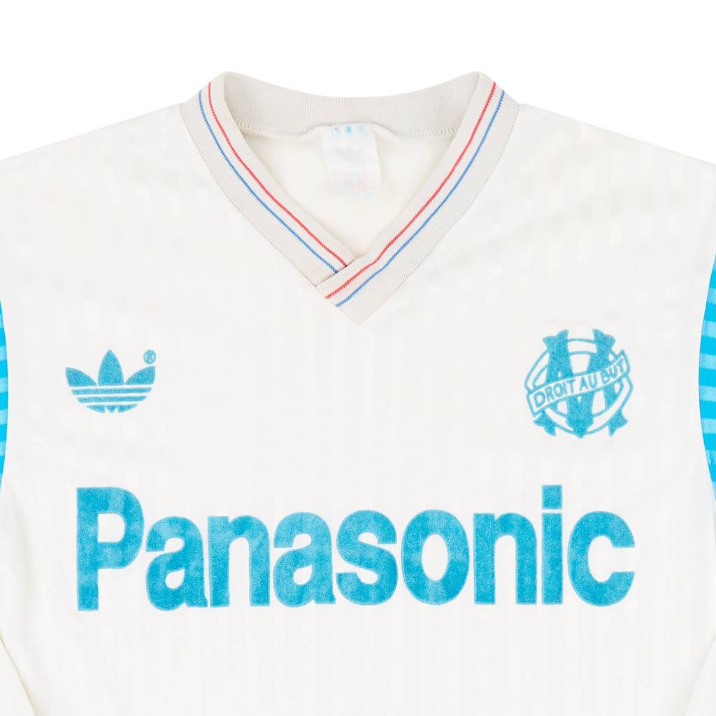 1990-91 Olympique Marseille Home L/S Shirt - 8/10 - (S)