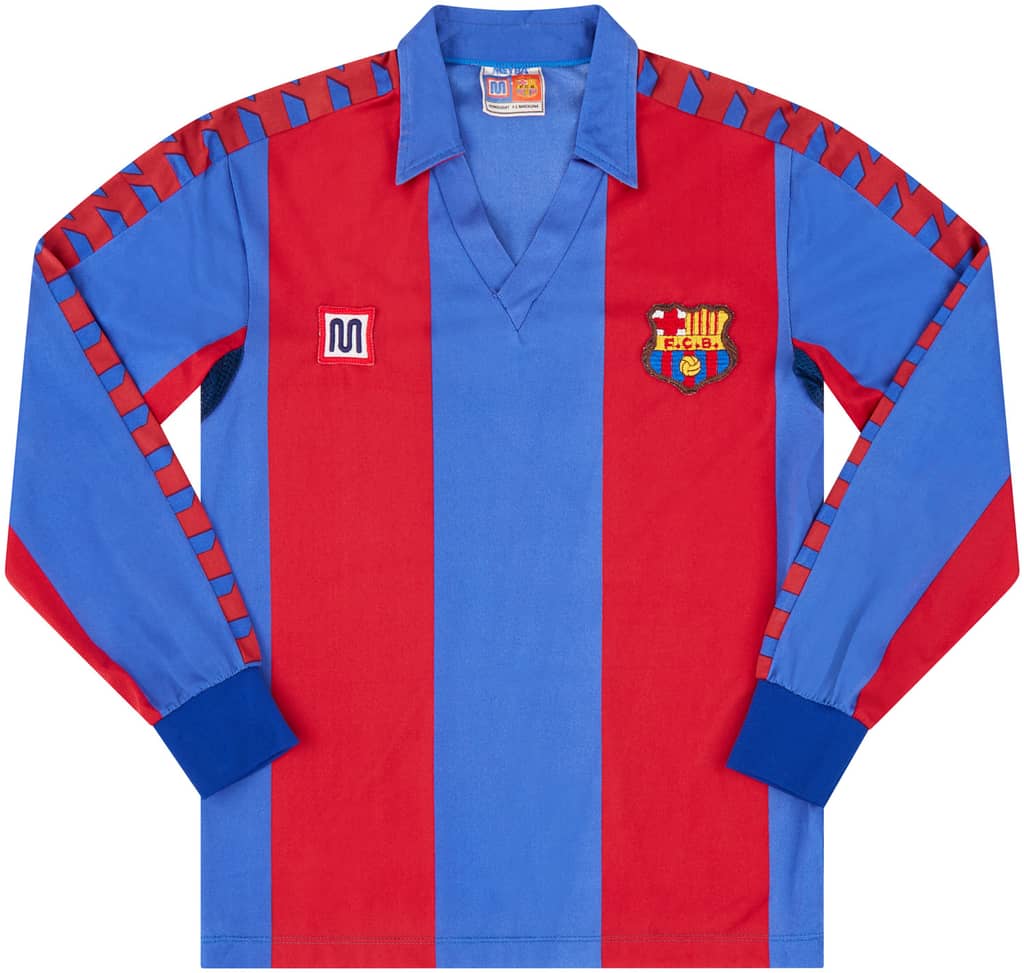 1984-89 Barcelona Home L/S Shirt - 8/10 - (Y)