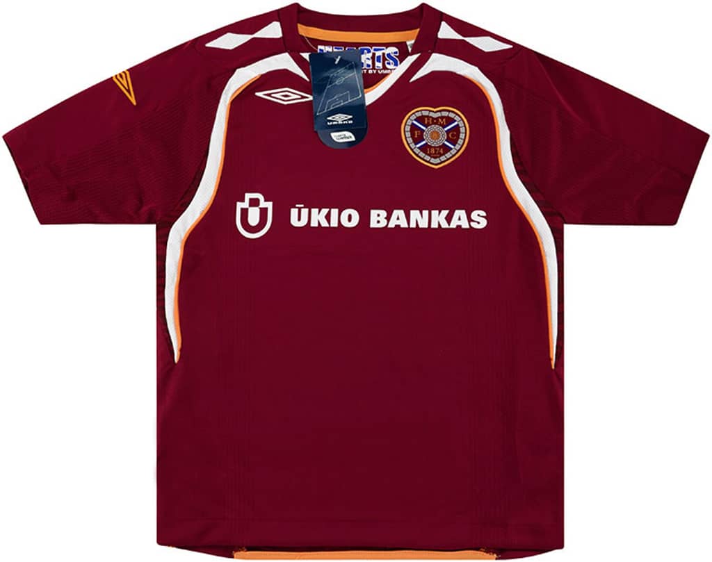 2007-08 Hearts Home Shirt (S.Kids)
