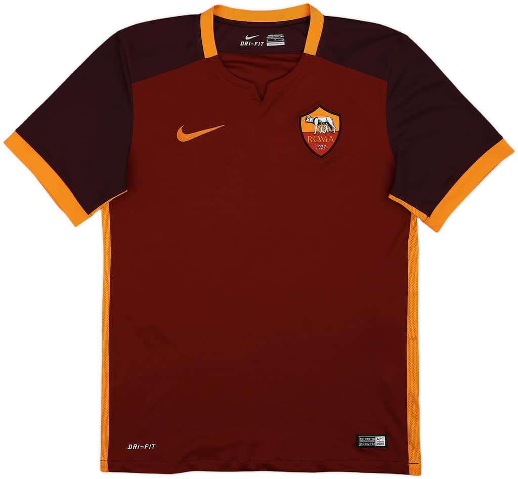 2015-16 Roma Home Shirt Dzeko #9 - 6/10 - (S)