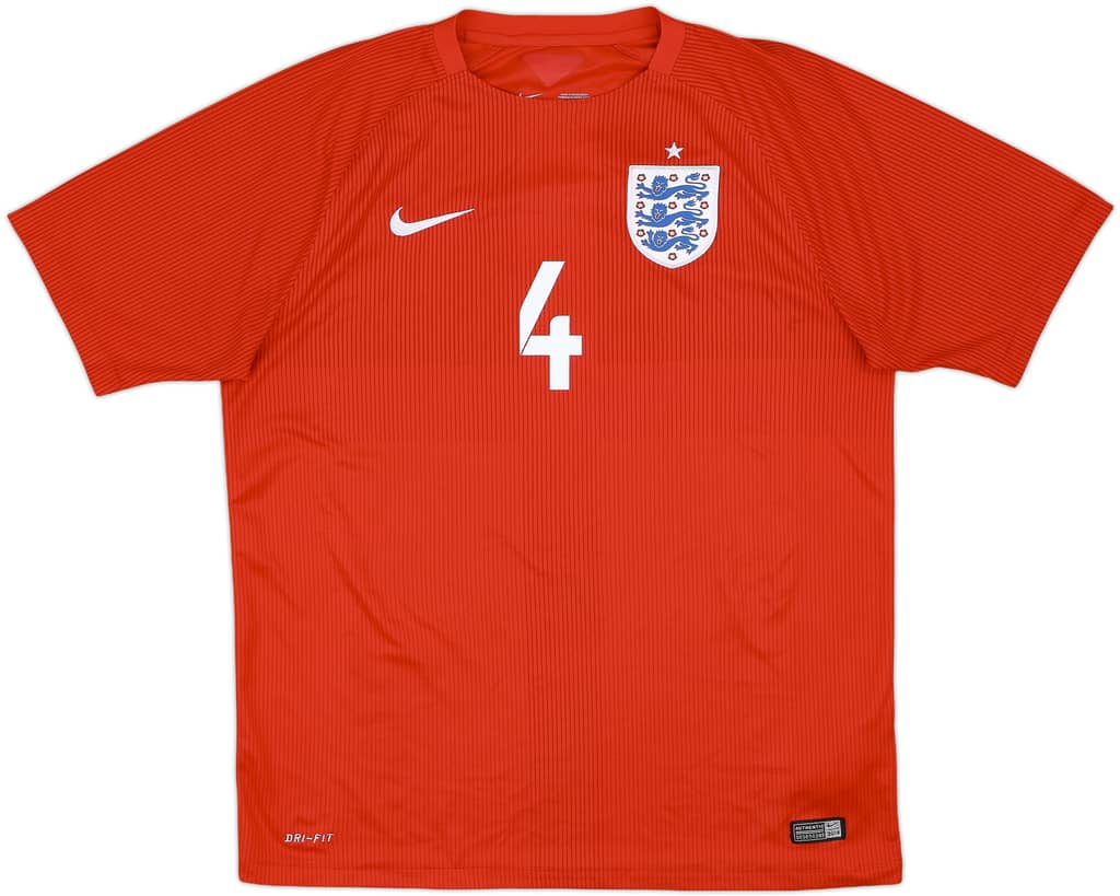 2014-15 England Away Shirt Gerrard #4 - 7/10 - (L)