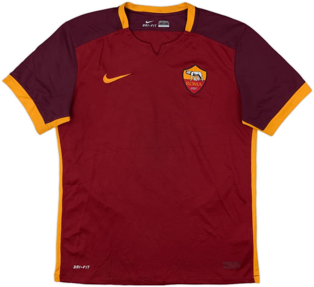 2015-16 Roma Home Shirt Dzeko #9 - 7/10 - (M)