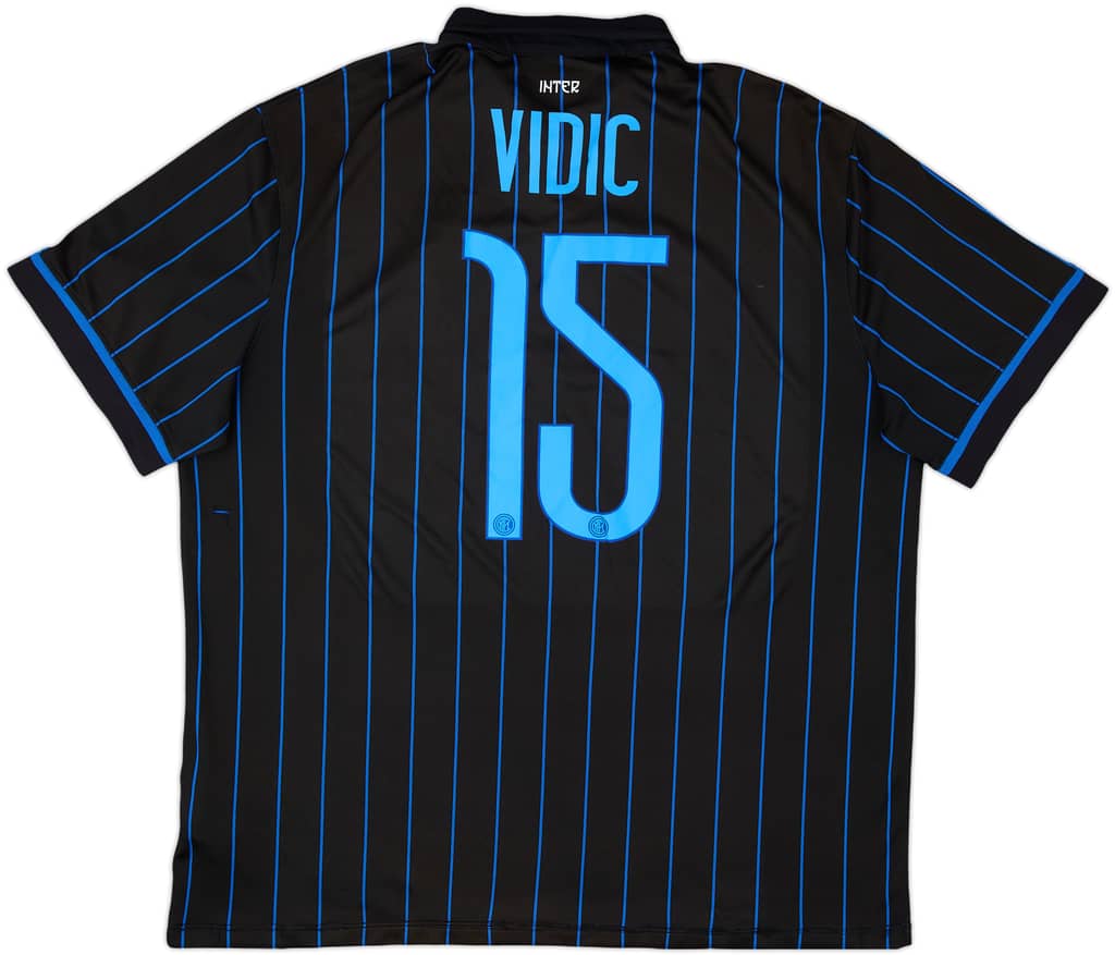 2014-15 Inter Milan Home Shirt Vidic #15 - 5/10 - (XL)