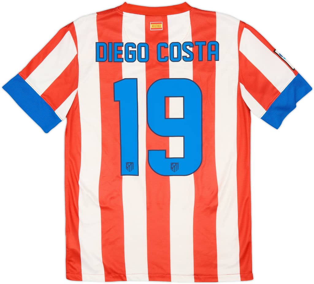 2012-13 Atletico Madrid Home Shirt D.Costa #19 - 6/10 - (S)
