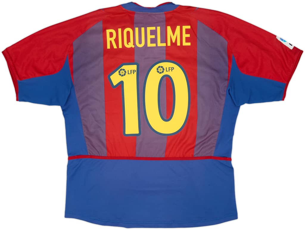 2002-03 Barcelona Home Shirt Riquelme #10 - 5/10 - (XL)