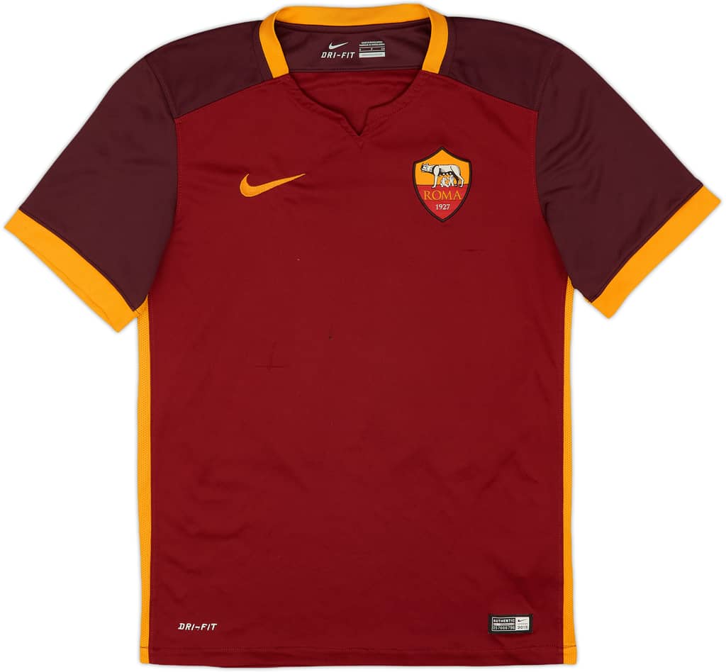 2015-16 Roma Home Shirt Totti #10 - 7/10 - (S)