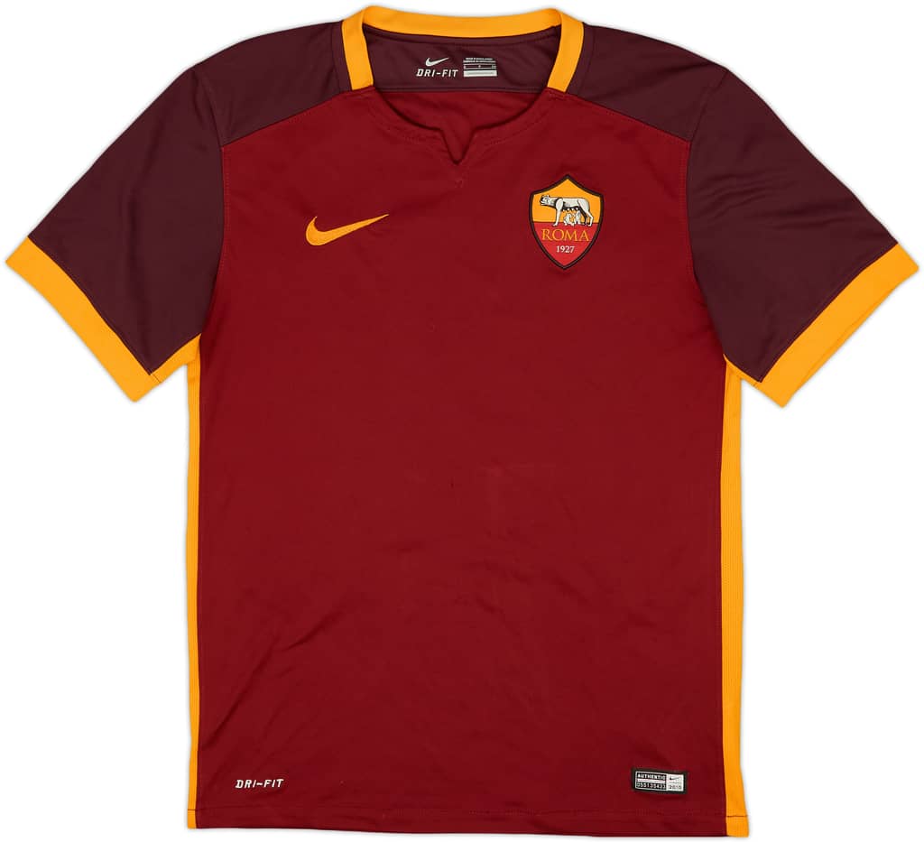 2015-16 Roma Home Shirt Totti #10 - 7/10 - (S)