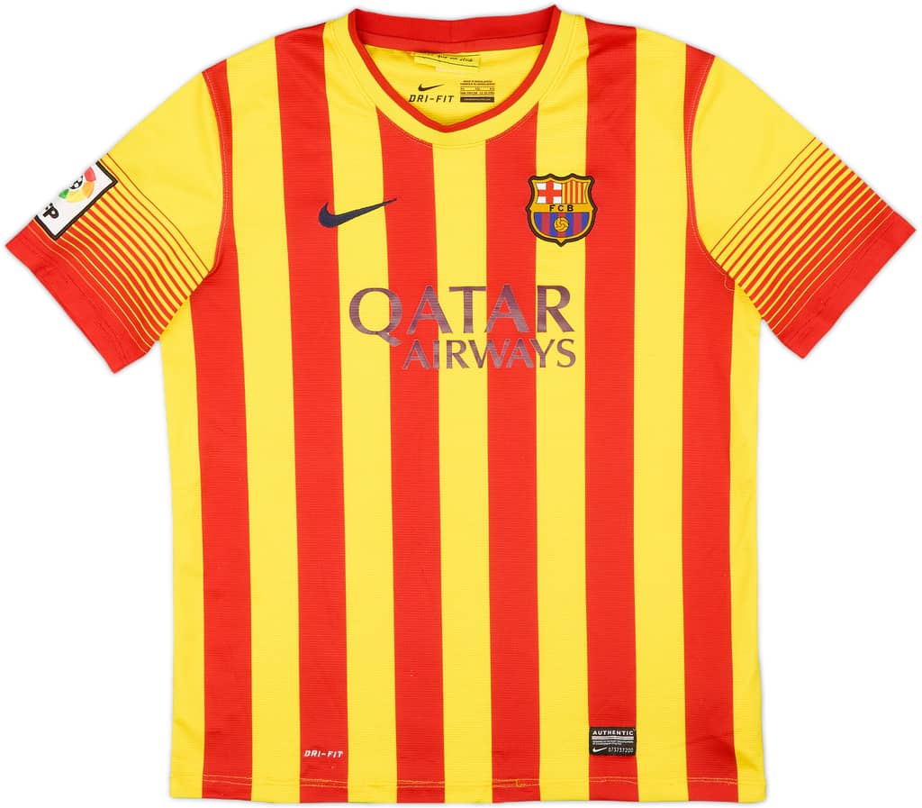 2013-15 Barcelona Away Shirt - 6/10 - (XL.Boys)