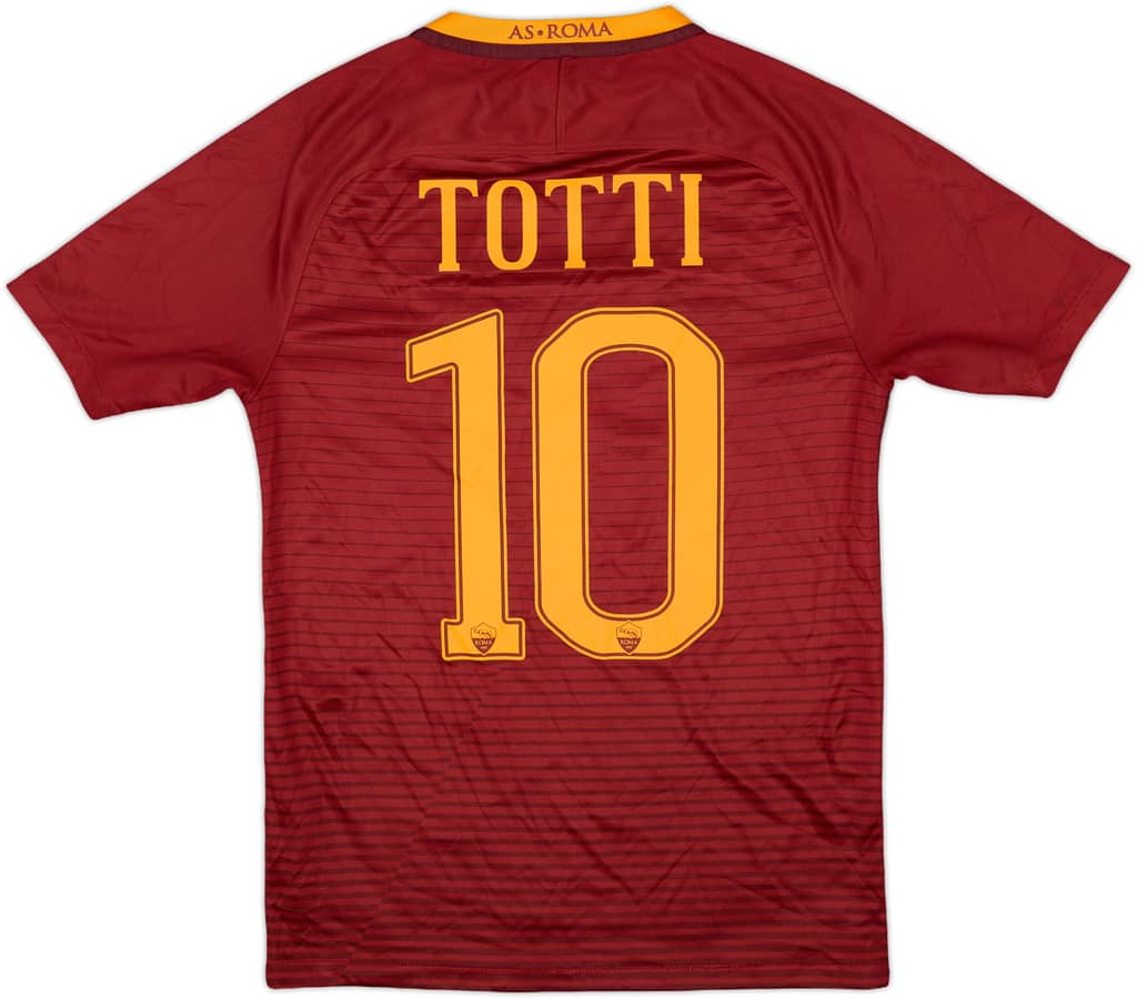 2016-17 Roma Home Shirt Totti #10 - 6/10 - (S)