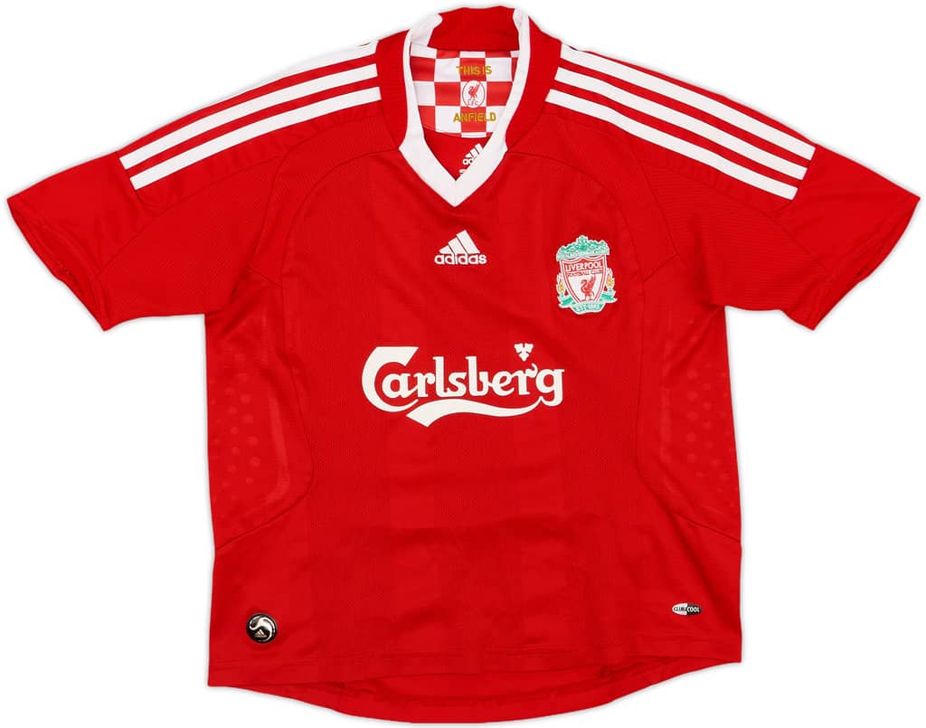 2008-10 Liverpool Home Shirt - 8/10 - (S.Boys)