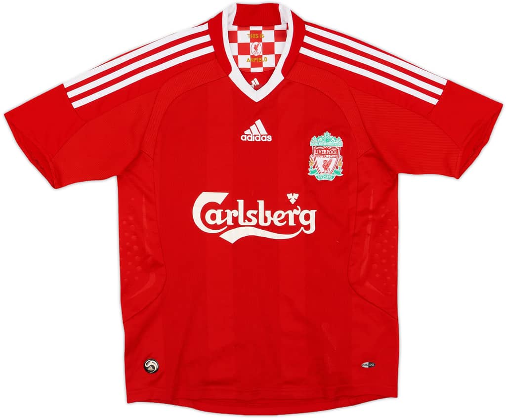 2008-10 Liverpool Home Shirt - 8/10 - (L.Boys)