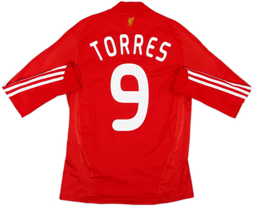 2008-10 Liverpool Home L/S Shirt Torres #9 - 7/10 - (S)