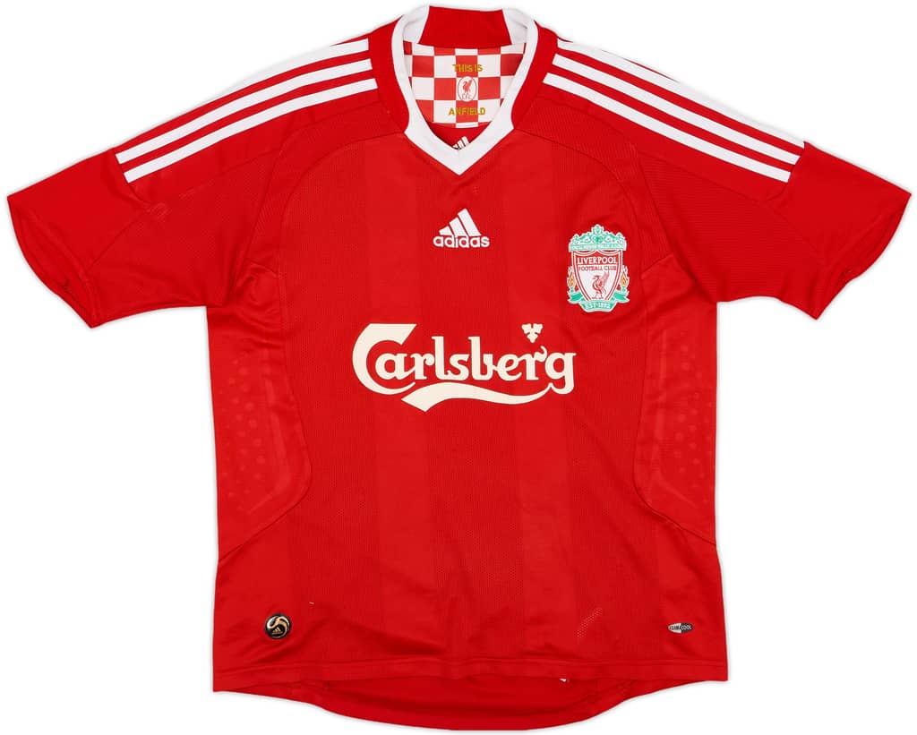 2008-10 Liverpool Home Shirt - 7/10 - (L.Boys)