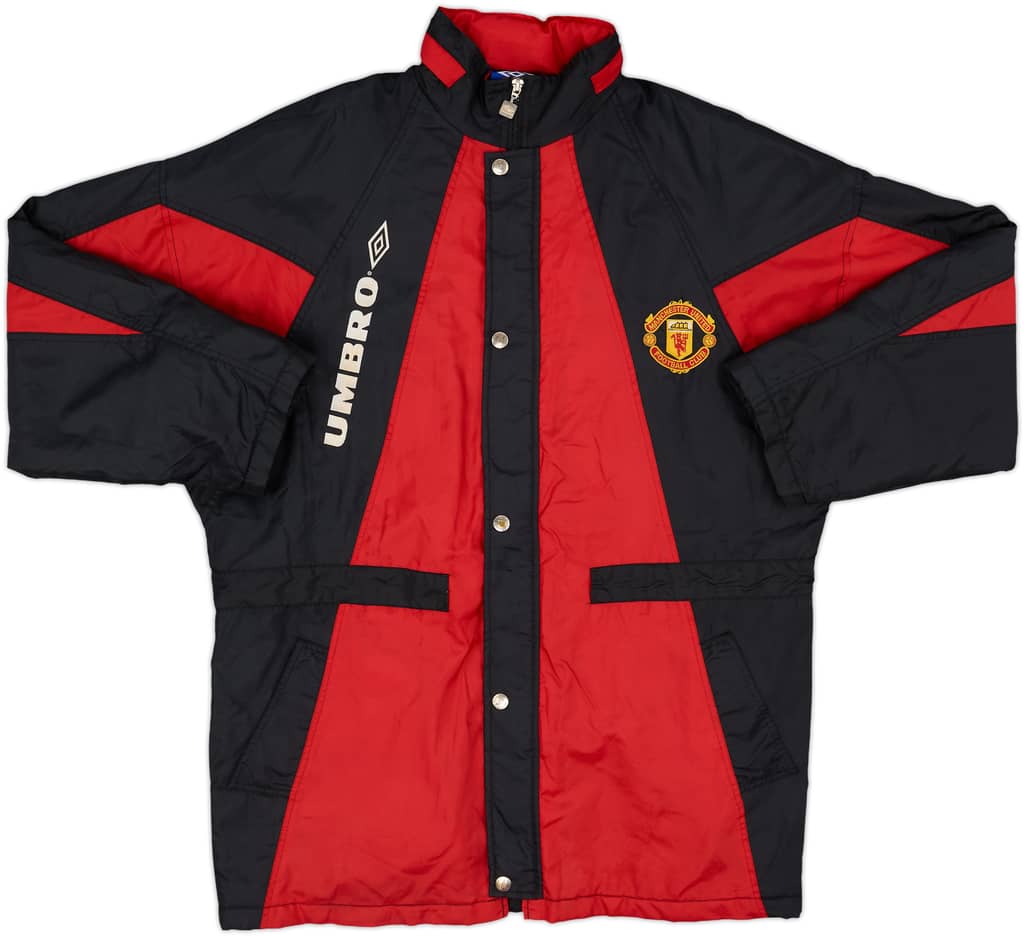 1992-93 Manchester United Umbro Padded Bench Coat - 8/10 - (L)
