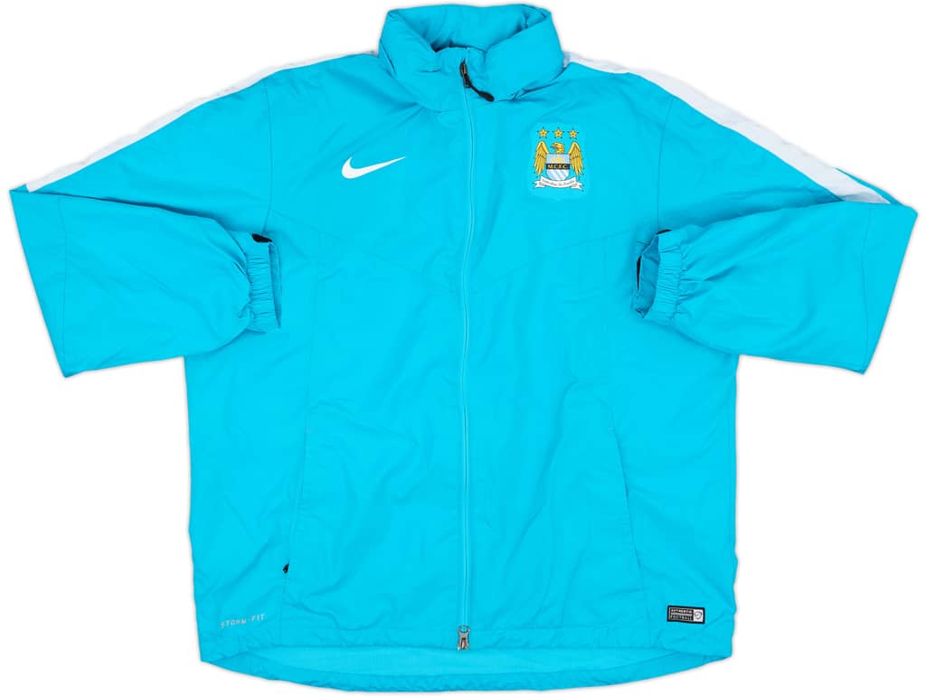 2015-16 Manchester City Nike Hooded Rain Jacket - 8/10 - (XL)